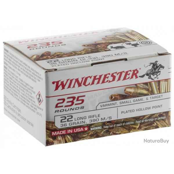 Balles Winchester 22 LR Super X LHP Copper Plated