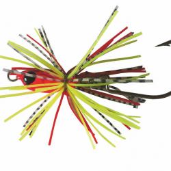 ACTI-AUTAIN-TETE PLOMBEE ADAM'S HEAD JIG JOINTED 10g- RED/BLACK blister de 1