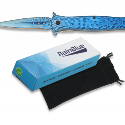 Couteau pliant de poche lame de 9.3 cm  « RainBlue » couleur bleu