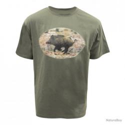 Tee Shirt Sérigraphié Sanglier Taille 2