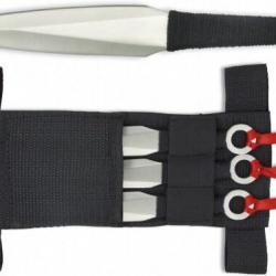 Lot de 3 couteaux de lancer avec ruban