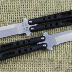 Couteau Papillon Butterfly Balisong Bear & Son Lame Acier 440 Manche Aluminium Made In USA BC117B