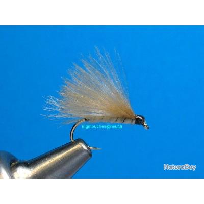 PECHE MOUCHE - 3 MOUCHES CULS DE CANARD BEIGES H16