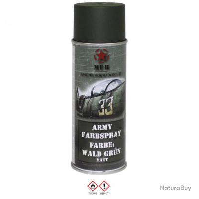 Spray Bombe Peinture Armée Militaire Vert Foret Mat Ral 6031 400ml