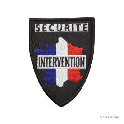Pin's Sécurité Doré 20mm - Ecusson Vigile France Tricolore Avec Attache Papillon
