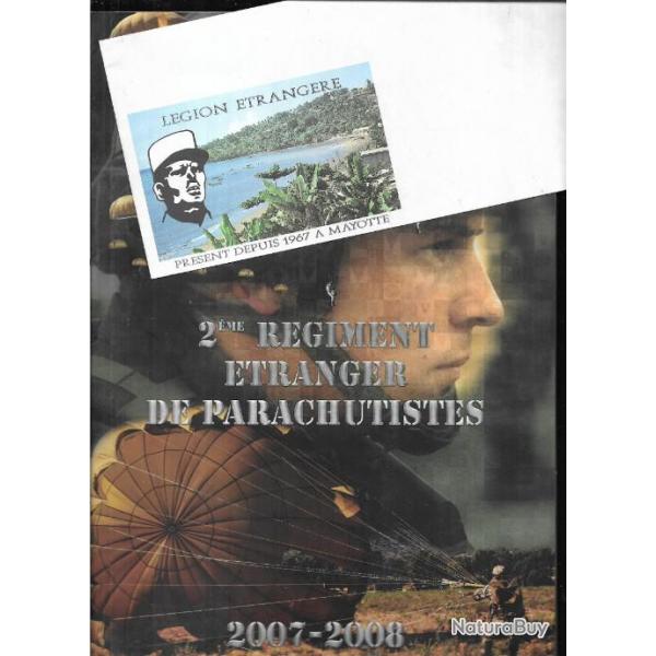 2me rgiment tranger de parachutistes 2007-2008 + enveloppe comores