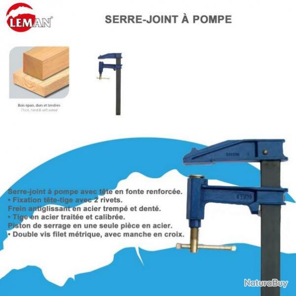 Leman - Serre-Joint  Pompe Tige Acier Saillie 120 Section 35x8 Serrage 1000 Sidamo