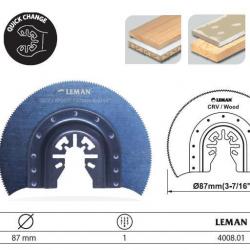 Lame de scie segment chrome vanadium bois diamètre 87 mm 4008.01 Leman