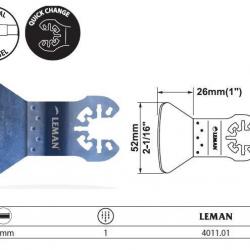 Spatule rigide acier carbone 52x26 mm SK7 4011.01 Leman