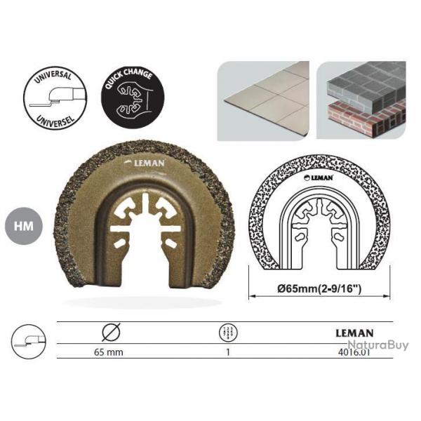 Lame de scie segment fine  concretion carbure diamtre 65 mm 4016.01 Leman