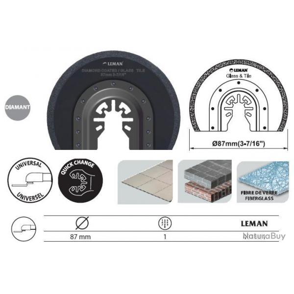 Lame de scie segment diamante diamtre 87 mm 4018.01 Leman