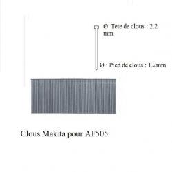 - 1 Boite de 5000 Clous Galva L:45 mm pour AF505 - F-31944 Makita