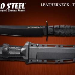 Couteau Tactical Cold Steel Leatherneck Tanto Lame Acier D2 Manche Griv-Ex Etui Secure-Ex CS39LSFCT