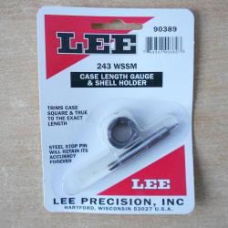 LEE Case lenght gauge + Shell holder, pour calibre .243 WSSM