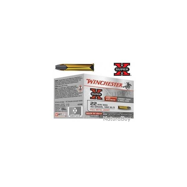 boite de Cartouches 22 Magnum Super X HP  boite de 150 EN VRAC