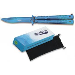 Couteau PAPILLON  « RAINBLUE » couleur bleu
