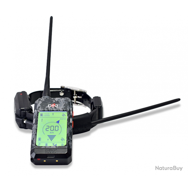 Collier GPS pour chien DOGTRACE X20 noir Ensemble Collier + Commande GPS X20
