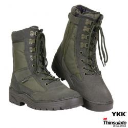 Chaussures de sniper avec zipp YKK - couleur vert kaki   - taille 42 - 231172