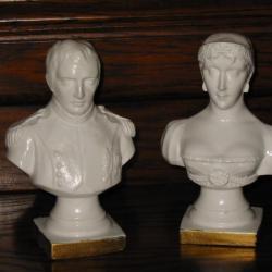 Bustes de Napoléon et Joséphine