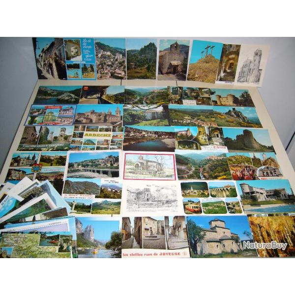 Un lot de 100 cartes postales de l'Ardche