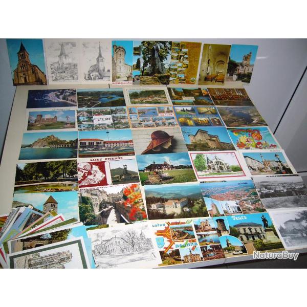 Un lot de 100 cartes postales de LA LOIRE