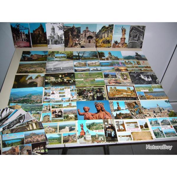 Un lot de 100 cartes postales de LA HAUTE LOIRE