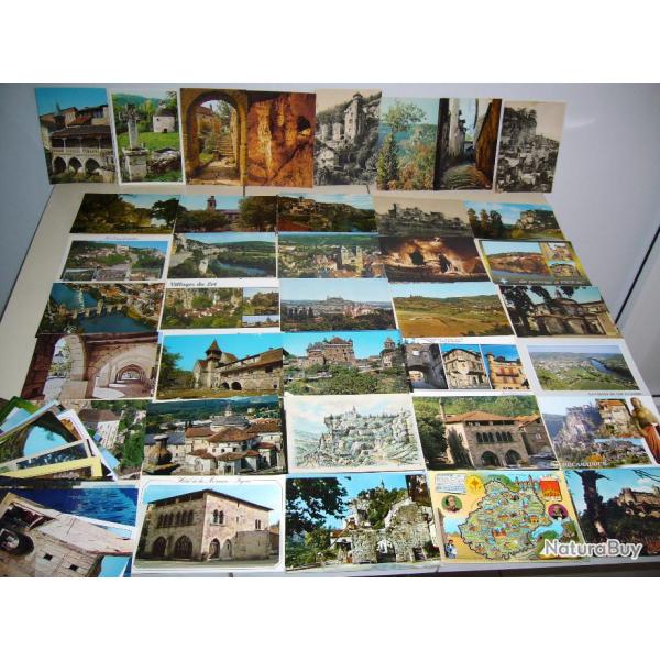 Un lot de 100 cartes postales du LOT