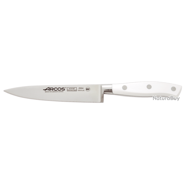 Couteau de cuisine forg Arcos Riviera manche blanc 15 cm