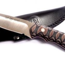 couteau de chasse lame fixe Nieto Viking manche katex brun/noir