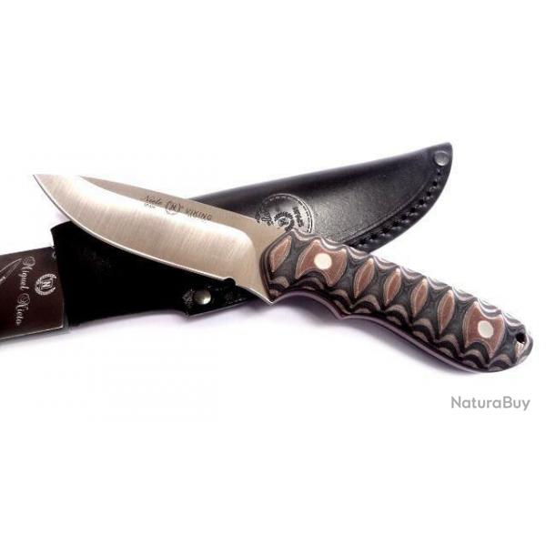 couteau de chasse lame fixe Nieto Viking manche katex brun/noir