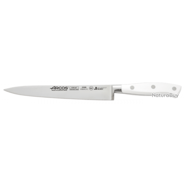 Couteau filet de sole forg Arcos Riviera manche blanc 17 cm