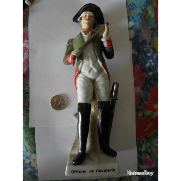 vintage Figurine ceramique militaire, officier de cavalerie
