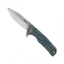 Kizer - couteau manche titanium 6al4v lame takefu damas vg10 clip - ki.3302b - Bleu/jaune