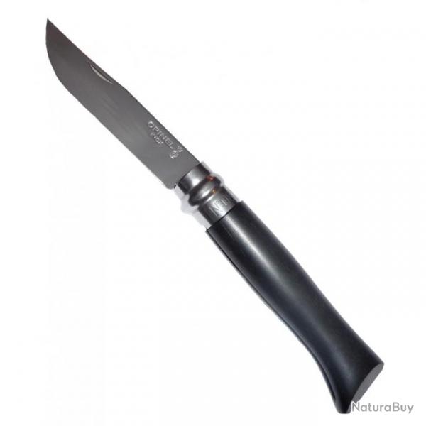 Opinel - Couteau Luxe N8 Ebne Lame Inox Poli Glace - 1352