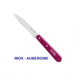 Opinel - Couteau Office N112 Lame Lisse Inox / Carbone Pointe Milieu - 1381-94x - 1381-AUBERGINE