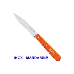 Opinel - Couteau Office N112 Lame Lisse Inox / Carbone Pointe Milieu - 1381-94x - 1381-MANDARINE