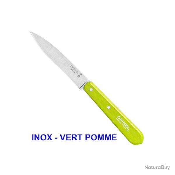 Opinel - Couteau Office N112 Lame Lisse Inox / Carbone Pointe Milieu - 1381-94x - 1381-POMME