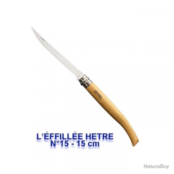 Opinel - Couteau L'Effil N8 A N15 Htre Lame Inox - 3x75 - 3975