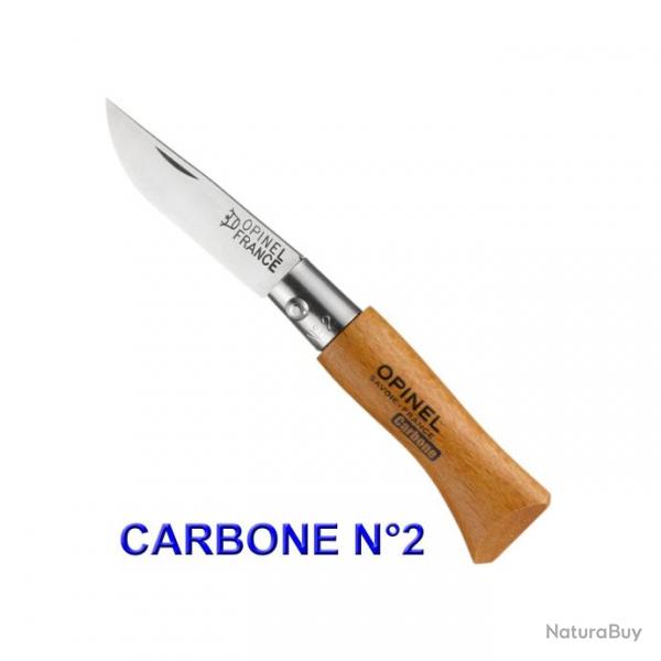 Opinel - Couteau Tradition N2  N5 Htre Lame Inox ou Carbone - 940-952 - 940.02