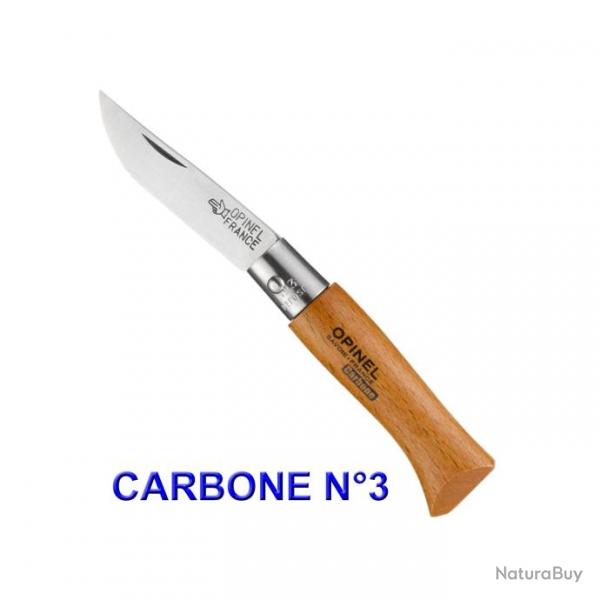 Opinel - Couteau Tradition N2  N5 Htre Lame Inox ou Carbone - 940-952 - 940.03