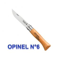 Opinel - Couteau Tradition N6 à N9 Hêtre Lame Carbone - 942.x - 942.06