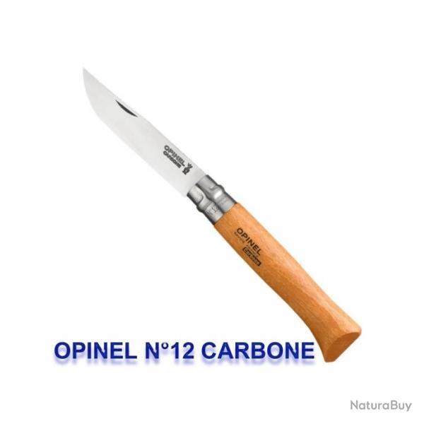 Opinel - Couteau Tradition N12 Htre Lame Carbone - 942.12