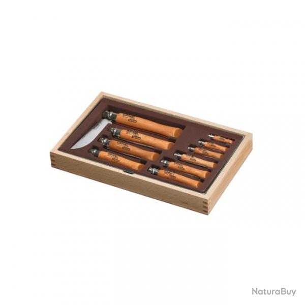 Opinel - Ramasse-Monnaie 10 Couteaux Tradition N2  N12 Htre Carbone - 945.B