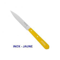 Opinel - Couteau Office N112 Lame Lisse Inox / Carbone Pointe Milieu - 1381-94x - 946.P-JAUNE