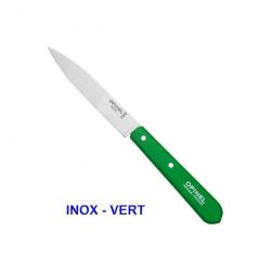 Opinel - Couteau Office N112 Lame Lisse Inox / Carbone Pointe Milieu - 1381-94x - 946.P-VERT