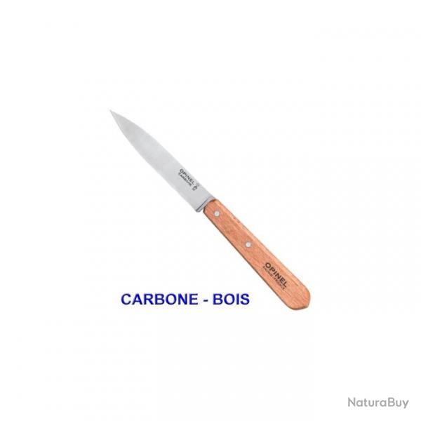 Opinel - Couteau Office N112 Lame Lisse Inox / Carbone Pointe Milieu - 1381-94x - 947