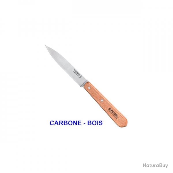 Opinel - Couteau Office N112 Lame Lisse Inox / Carbone Pointe Milieu - 1381-94x - 947