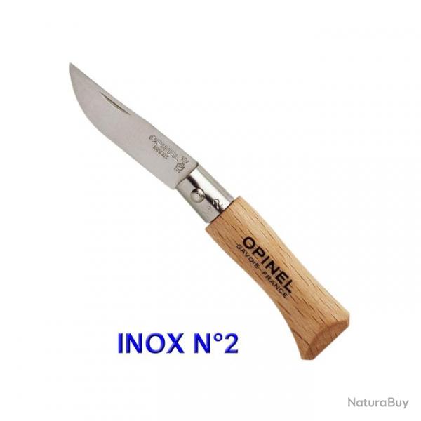 Opinel - Couteau Tradition N2  N5 Htre Lame Inox ou Carbone - 940-952 - 952.02