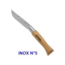 Opinel - Couteau Tradition N2 à N5 Hêtre Lame Inox ou Carbone - 940-952 - 952.05