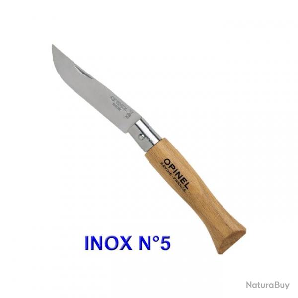 Opinel - Couteau Tradition N2  N5 Htre Lame Inox ou Carbone - 940-952 - 952.05